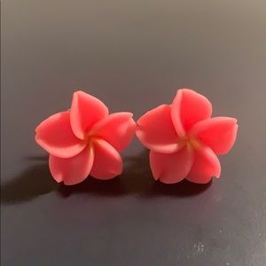 Plumeria Pink Earrings